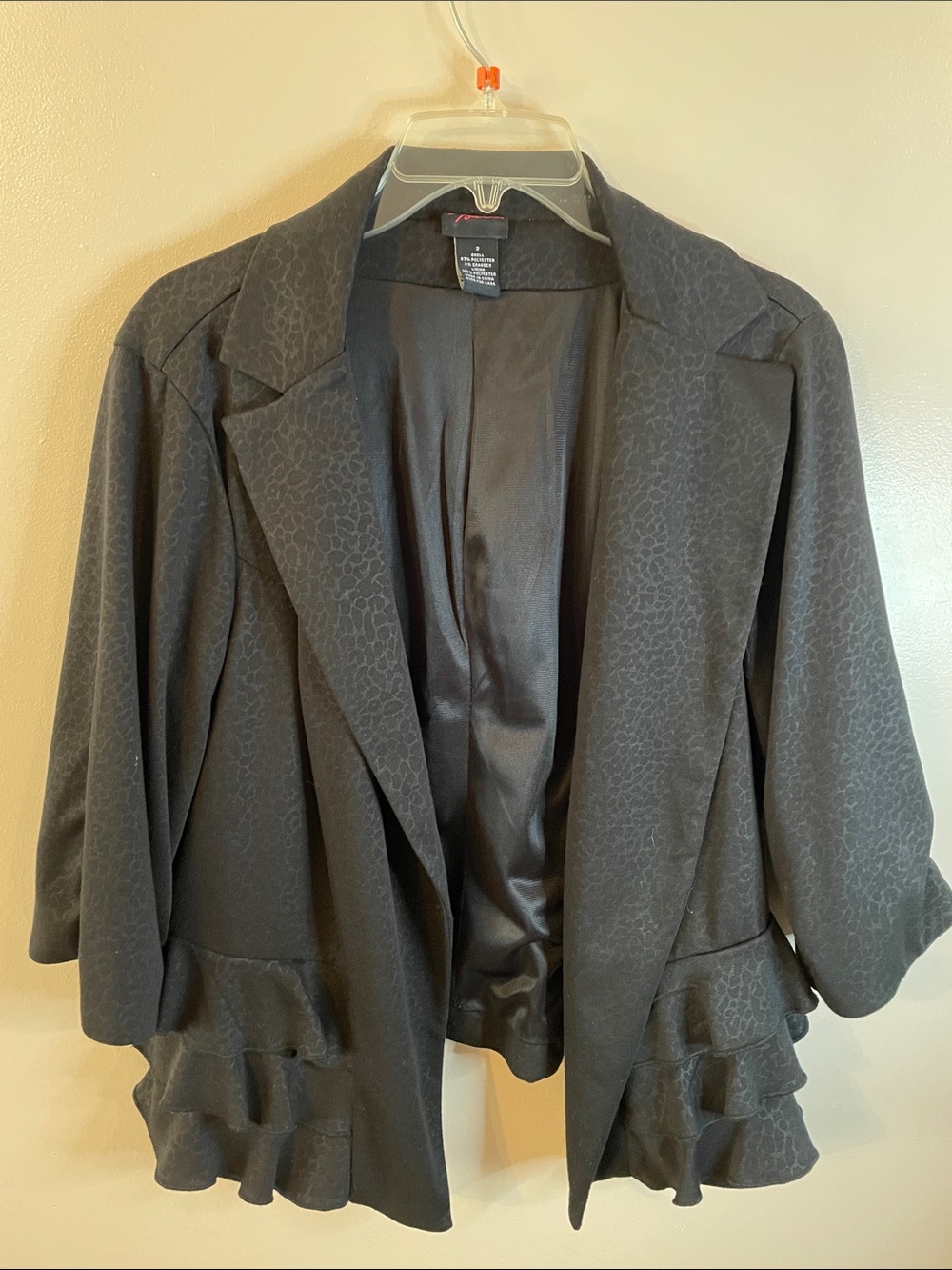 Black Leopard Print Blazer